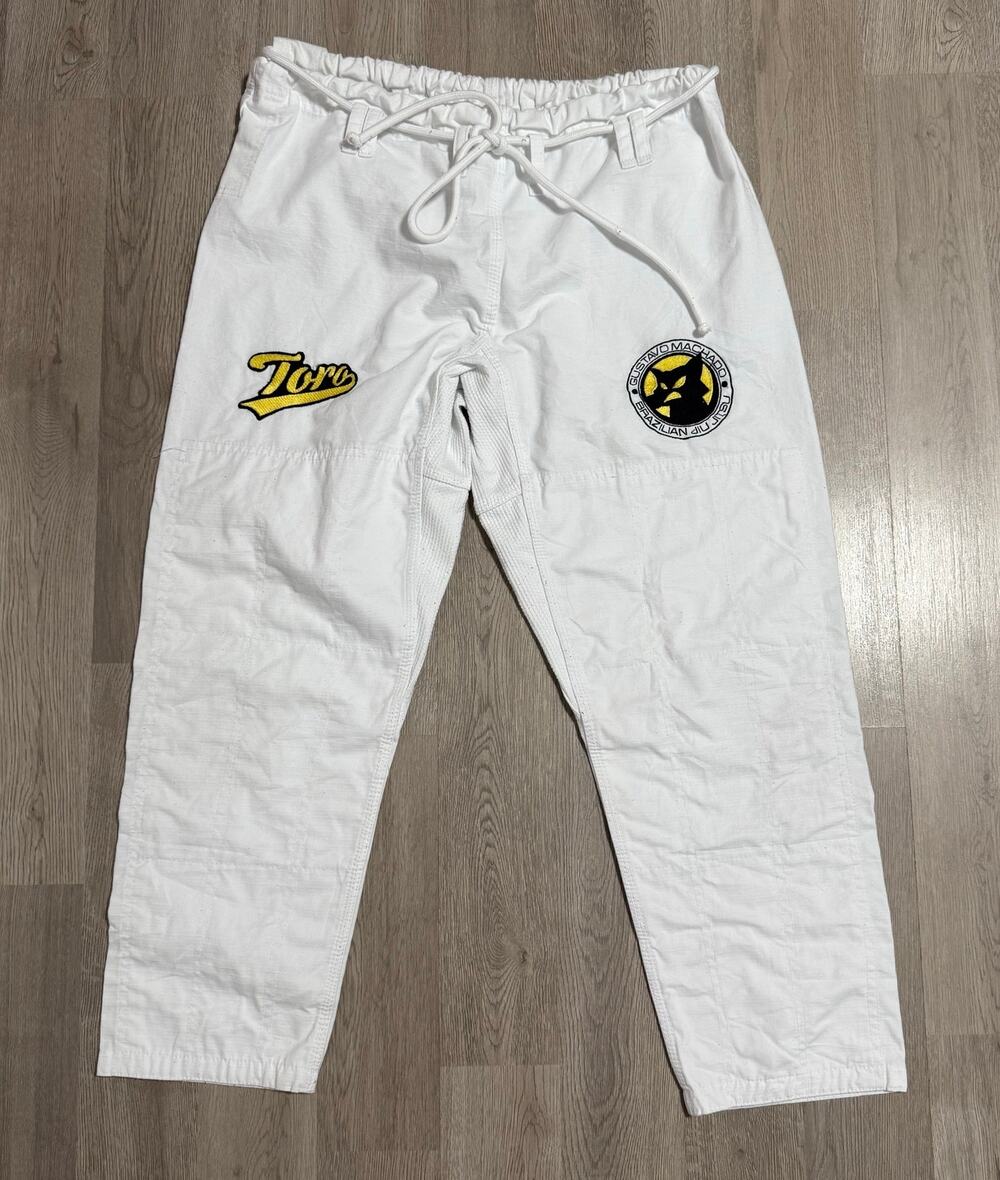 Toro Gustavo Machado White Cotton Brazilian Jiu Jitsu Pants Size A2H